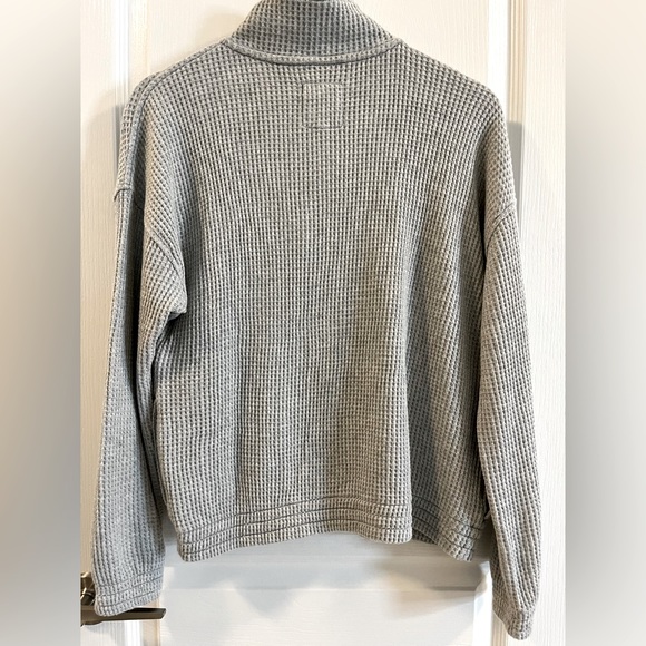 WOMENS AERIE WAFFLE 1/4 ZIP SWEATER - Picture 2 of 3